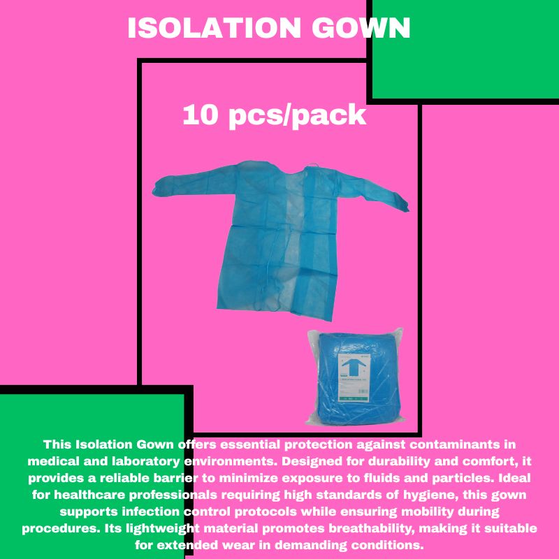 Disposable Isolation Gown 10 pcs/pack Disposable Isolation Gown 10 pcs/pack